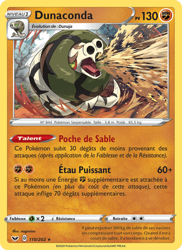 Dunaconda, card 110 from Épée et Bouclier