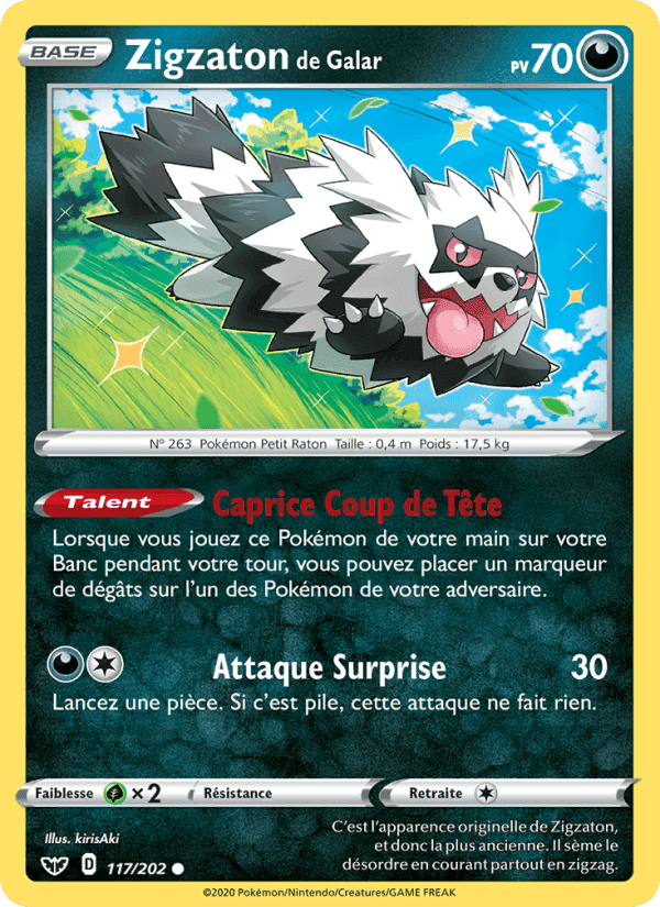 Zigzaton de Galar, card 117 from Épée et Bouclier