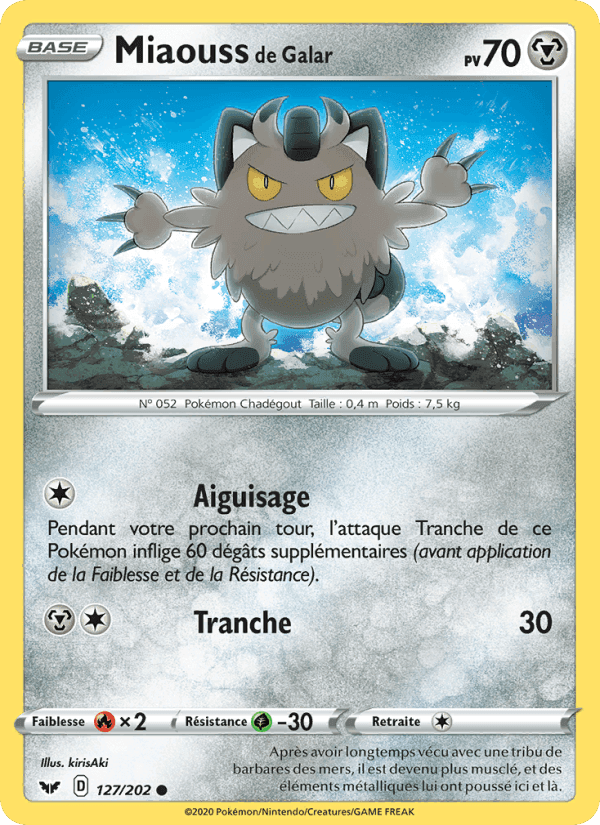 Miaouss de Galar, carte 127 de Épée et Bouclier