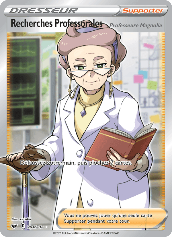 Recherches Professorales (Professeure Magnolia), carte 201 de Épée et Bouclier
