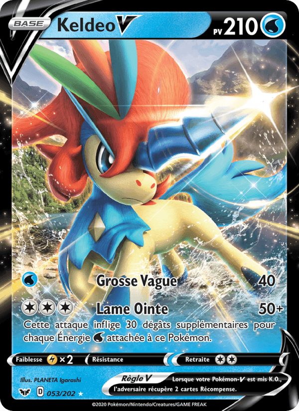 Keldeo V, carta 53 di Épée et Bouclier