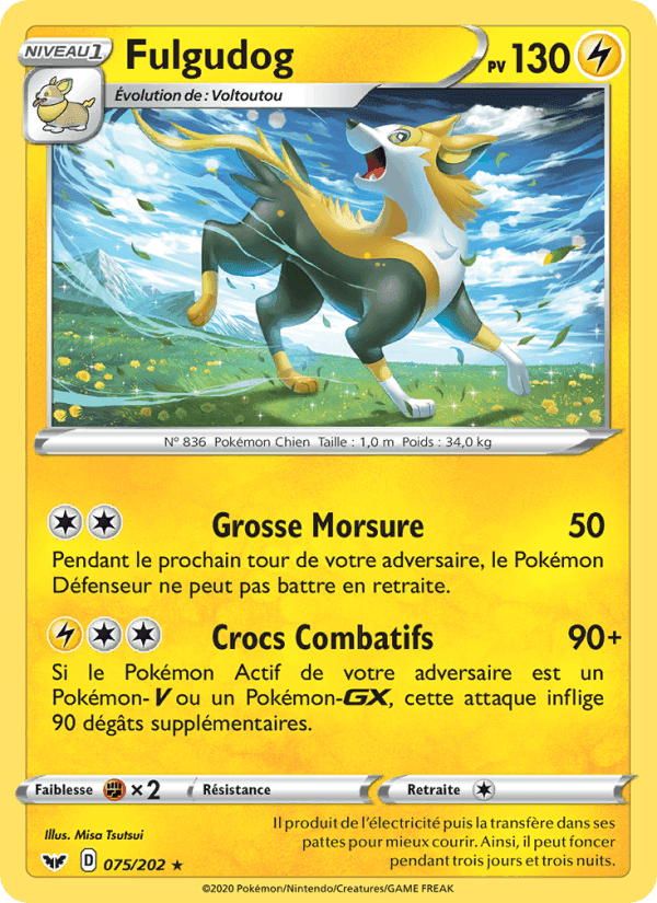 Fulgudog, card 75 from Épée et Bouclier