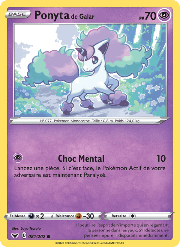 Ponyta de Galar, carte 81 de Épée et Bouclier