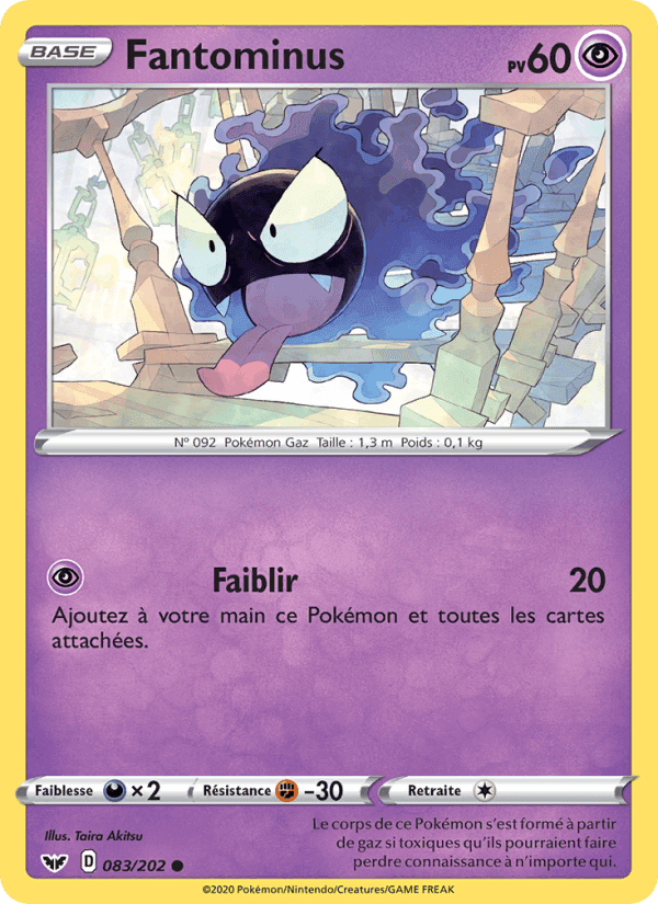 Fantominus, carte 83 de Épée et Bouclier