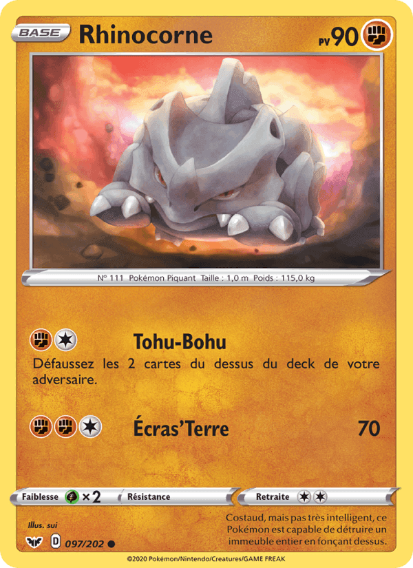 Rhinocorne, carte 97 de Épée et Bouclier