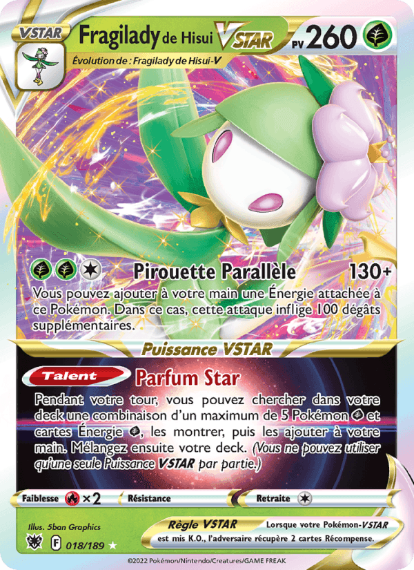 Fragilady de Hisui VSTAR, carte 018 de Astres Radieux