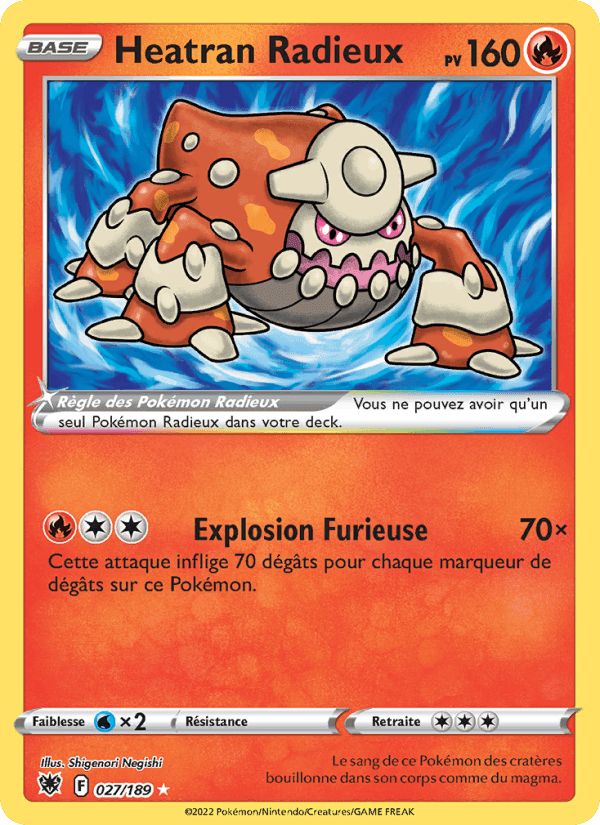 Heatran Radieux, carta 027 di Astres Radieux