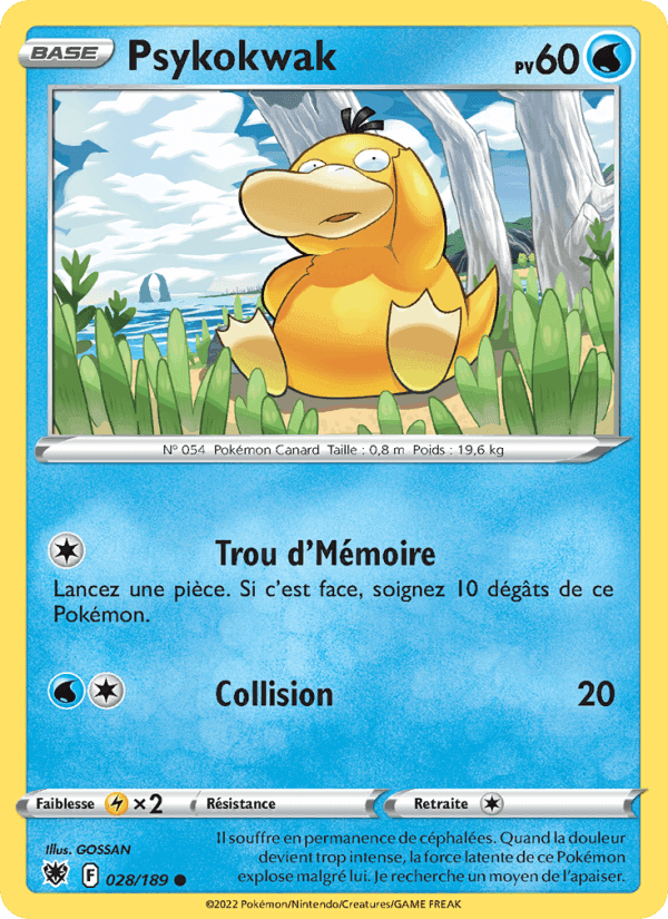 Psykokwak, carta 028 de Astres Radieux