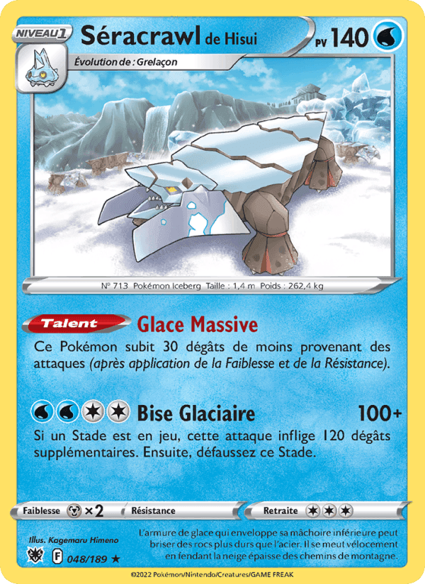 Séracrawl de Hisui, carte 048 de Astres Radieux