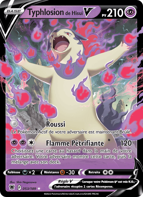 Typhlosion de Hisui V, carta 053 de Astres Radieux