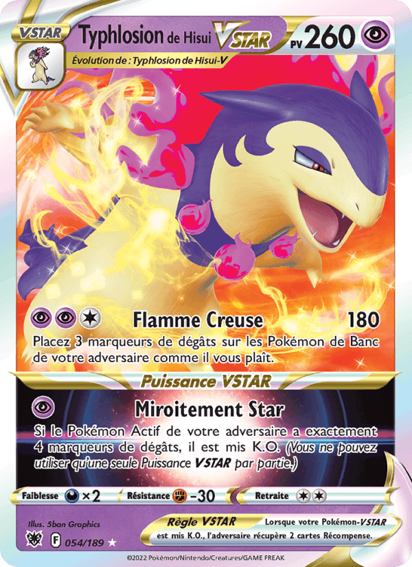 Typhlosion de Hisui VSTAR, carta 054 di Astres Radieux