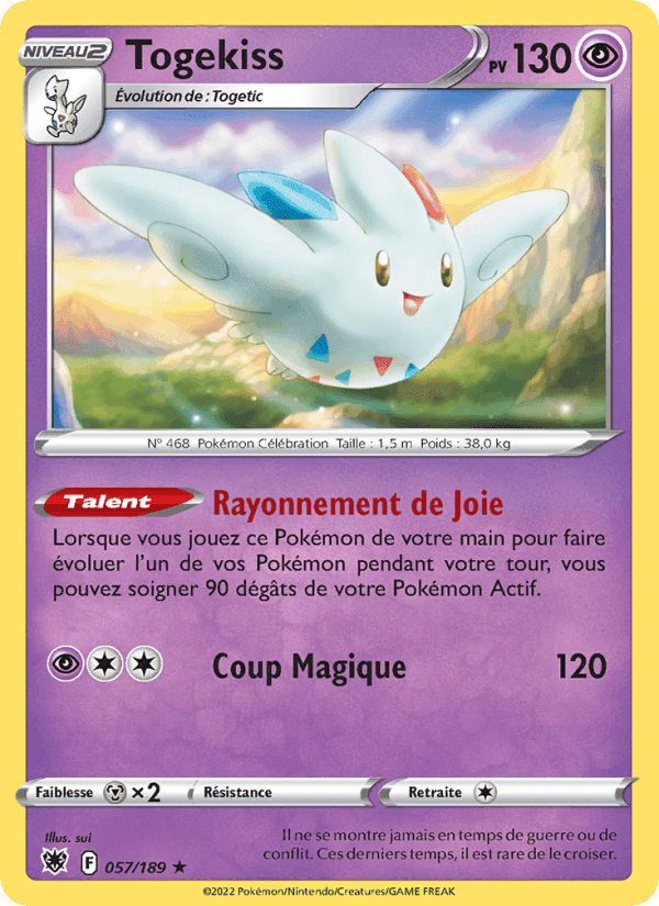 Togekiss, carta 057 de Astres Radieux