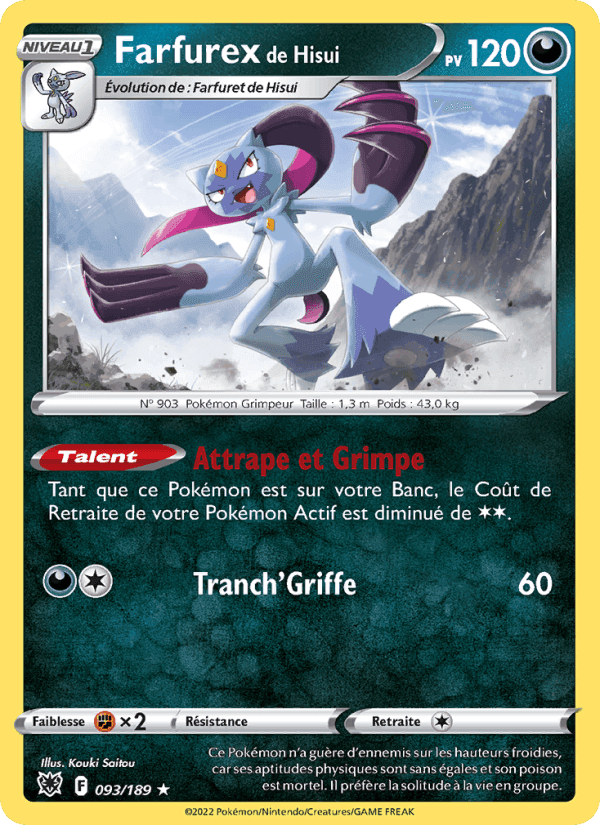 Farfurex de Hisui, carte 093 de Astres Radieux