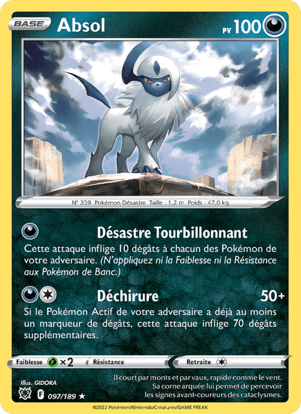 Absol, carte 097 de Astres Radieux