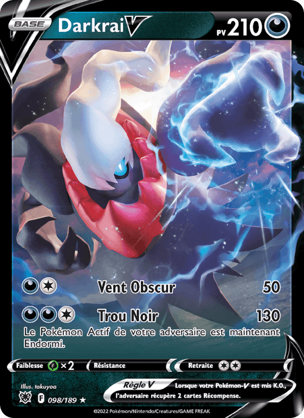 Darkrai V, carte 098 de Astres Radieux