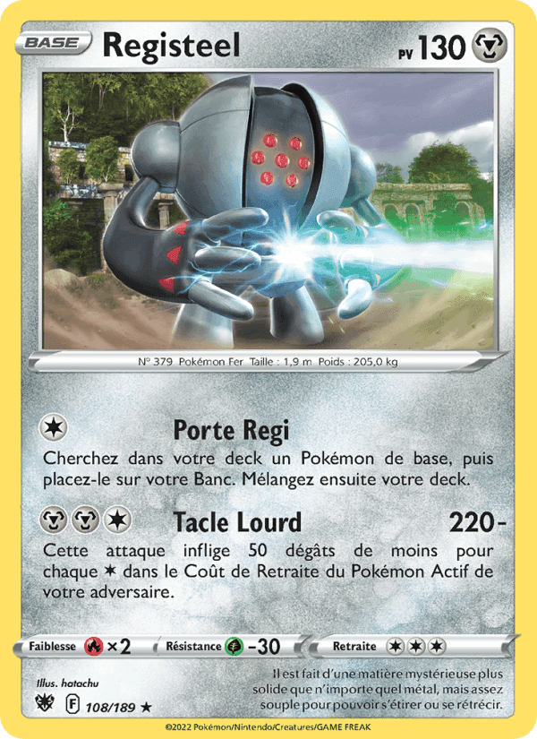 Registeel, card 108 from Astres Radieux