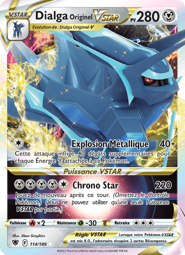 Dialga Originel VSTAR, card 114 from Astres Radieux