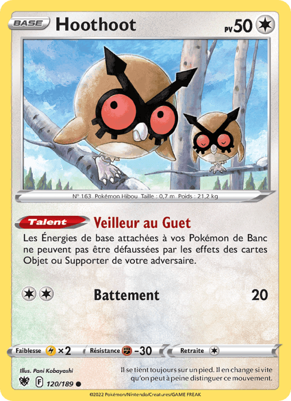Hoothoot, card 120 from Astres Radieux