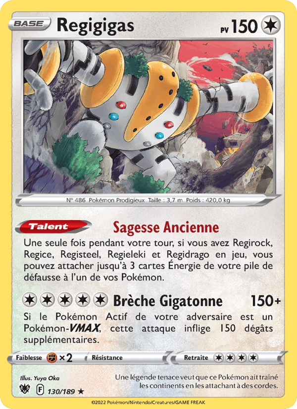 Regigigas, carta 130 de Astres Radieux