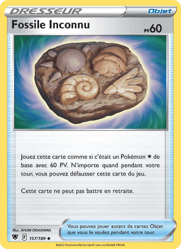 Fossile Inconnu, carte 157 de Astres Radieux