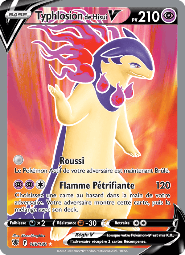 Typhlosion de Hisui V, card 169 from Astres Radieux