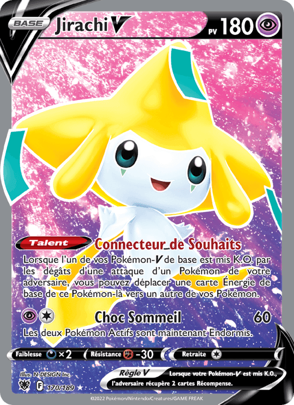 Jirachi V, carta 170 de Astres Radieux
