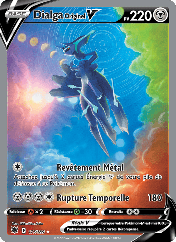 Dialga Originel V, card 177 from Astres Radieux