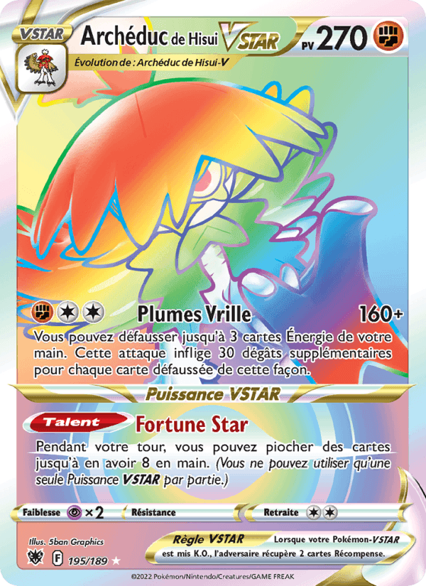 Archéduc de Hisui VSTAR, card 195 from Astres Radieux