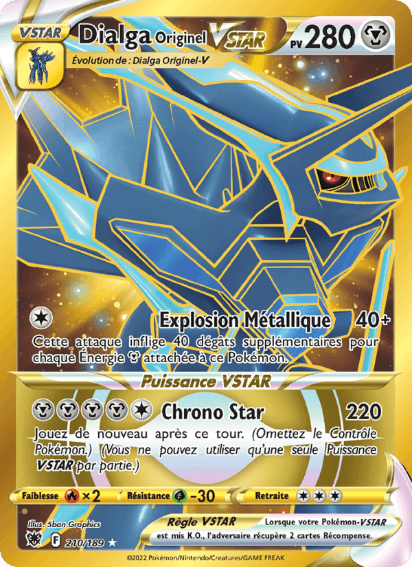 Dialga Originel VSTAR, carte 210 de Astres Radieux