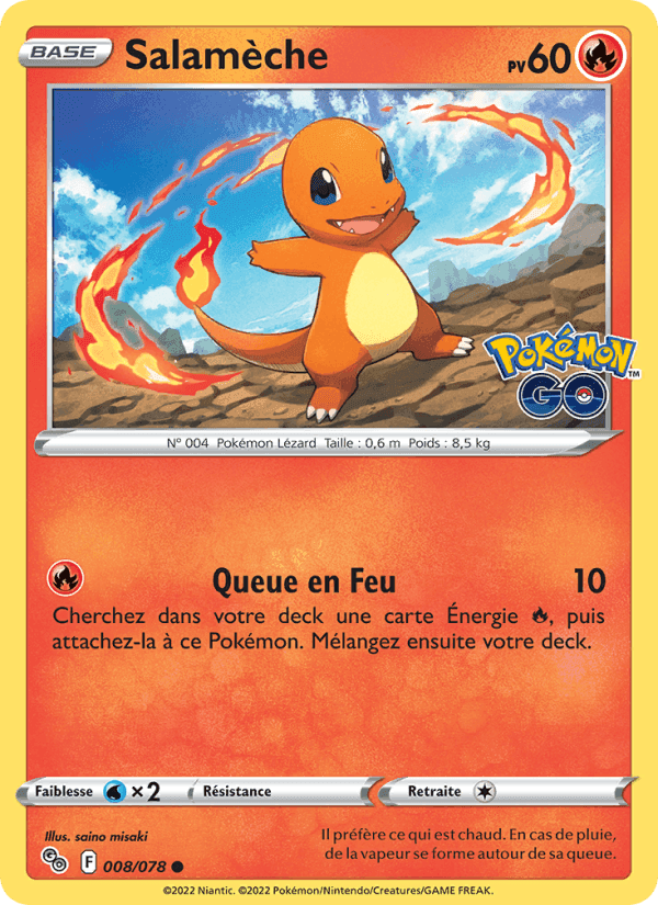Salamèche, card 008 from Pokémon GO