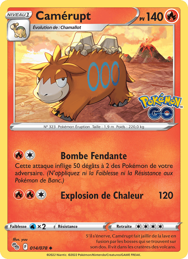 Camérupt, card 014 from Pokémon GO