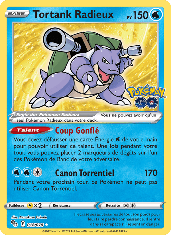 Tortank Radieux, carta 018 di Pokémon GO