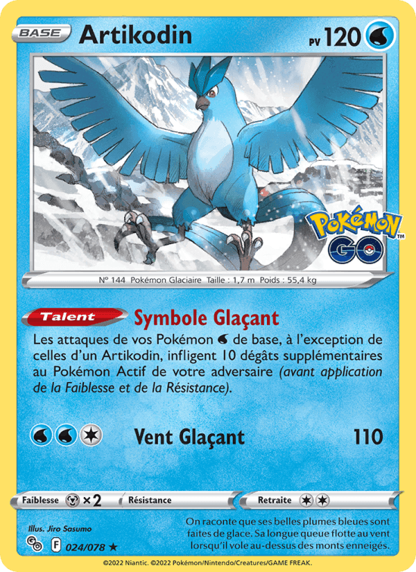 Artikodin, carta 024 de Pokémon GO