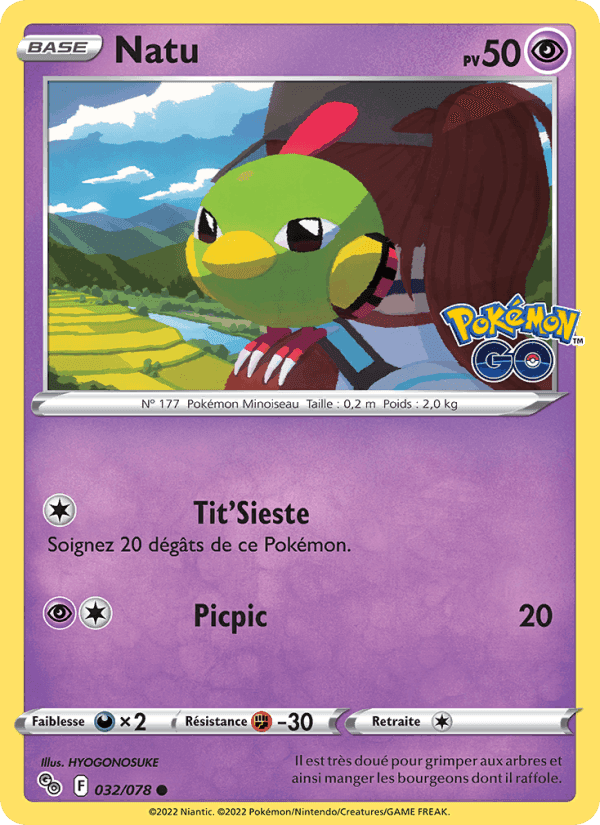 Natu, carta 032 de Pokémon GO
