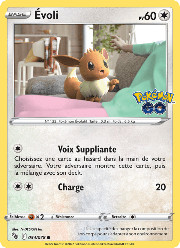 Évoli, carta 054 di Pokémon GO