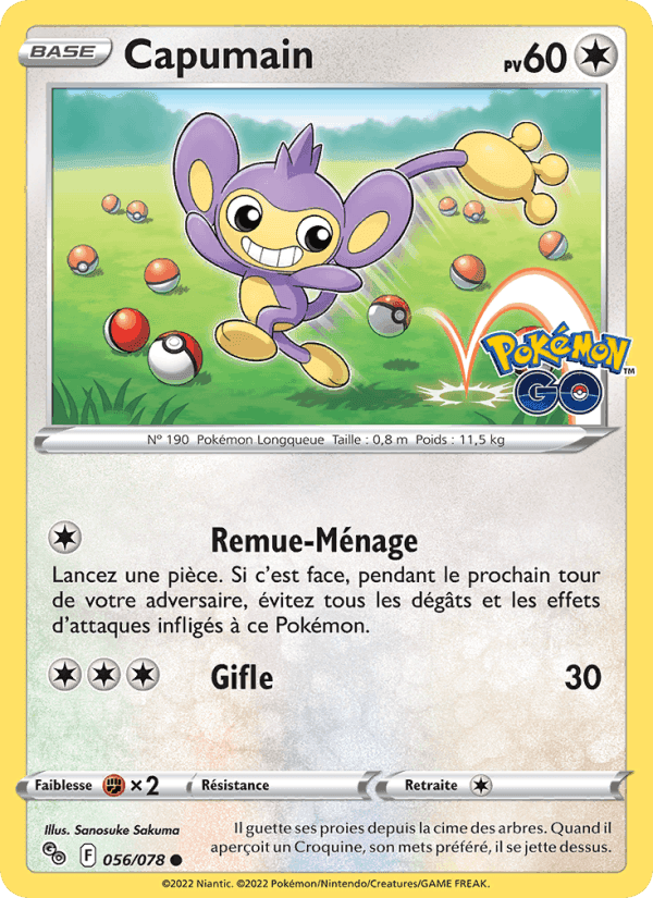 Capumain, carta 056 de Pokémon GO
