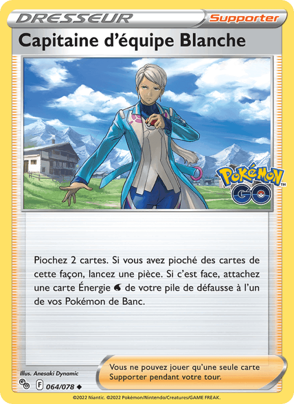 Capitaine d'équipe Blanche, card 064 from Pokémon GO