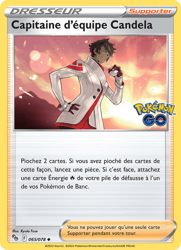 Capitaine d'équipe Candela, card 065 from Pokémon GO