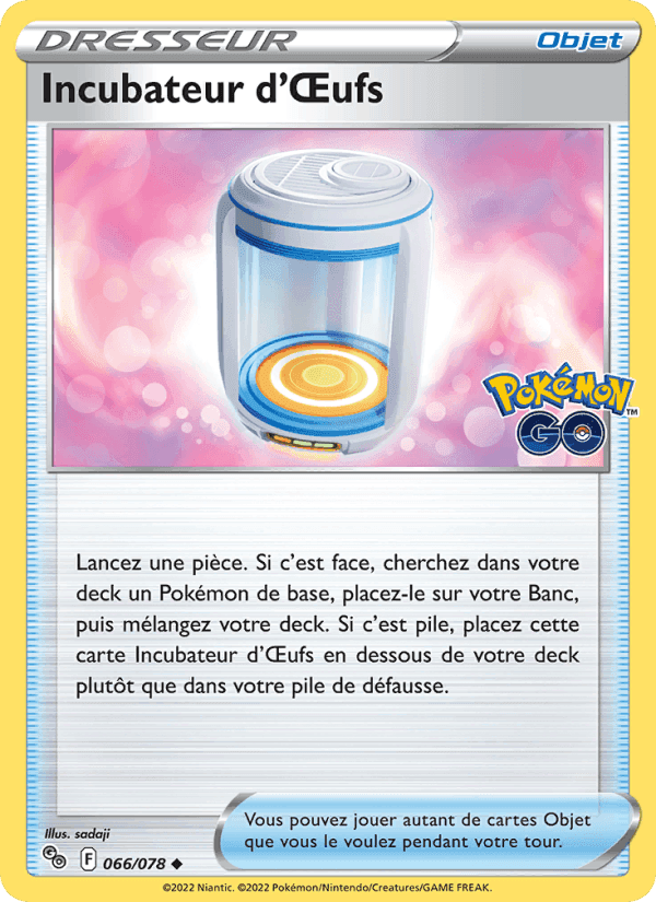 Incubateur d'Œufs, carte 066 de Pokémon GO