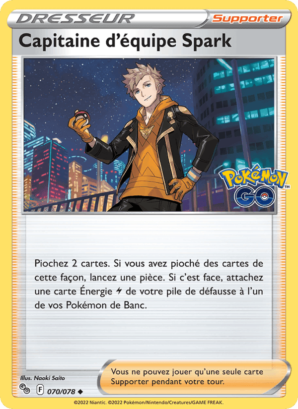 Capitaine d'équipe Spark, carte 070 de Pokémon GO