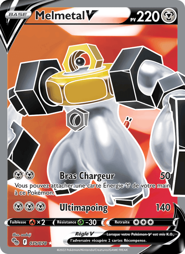 Melmetal V, carte 075 de Pokémon GO