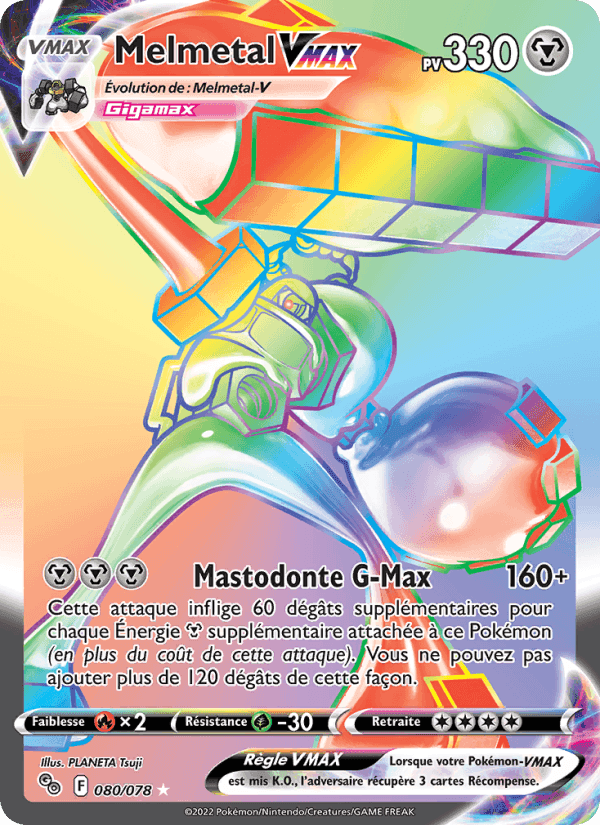 Melmetal VMAX, carte 080 de Pokémon GO
