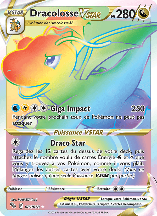 Dracolosse VSTAR, carte 081 de Pokémon GO