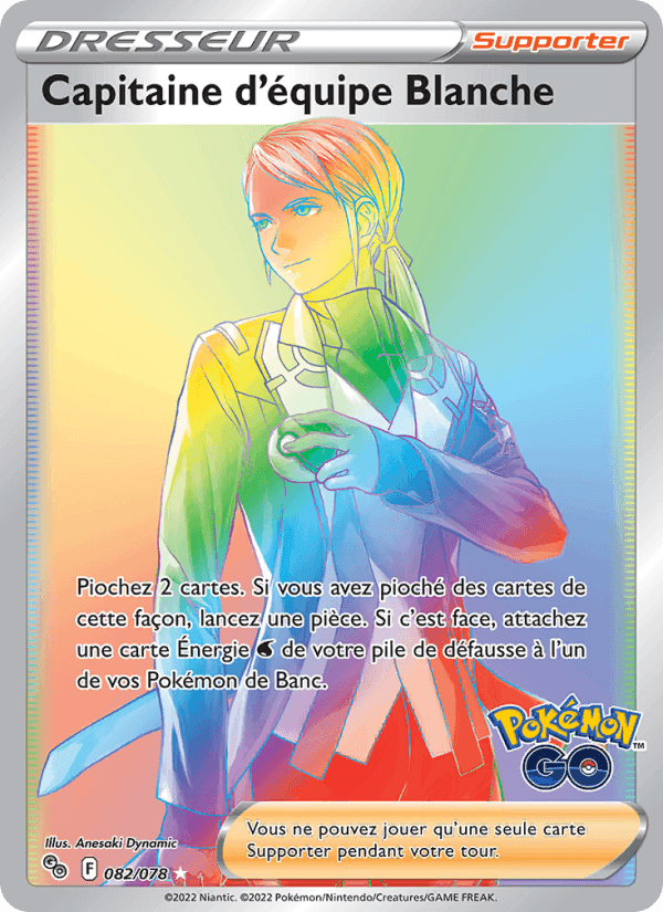 Capitaine d'équipe Blanche, carte 082 de Pokémon GO