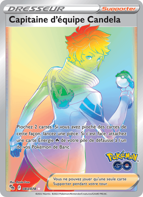 Capitaine d'équipe Candela, carte 083 de Pokémon GO
