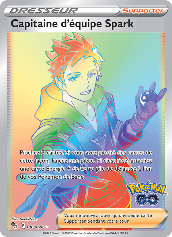 Capitaine d'équipe Spark, card 085 from Pokémon GO