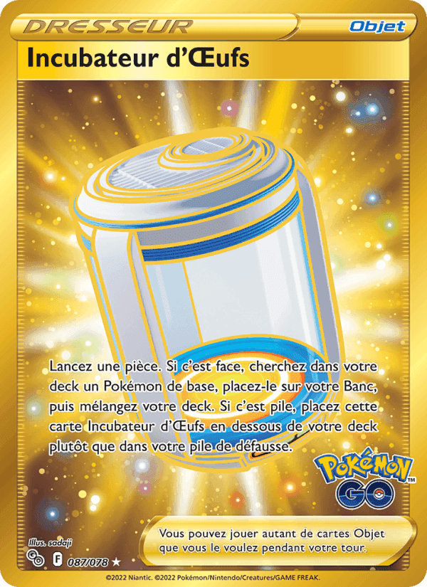 Incubateur d'Œufs, carte 087 de Pokémon GO