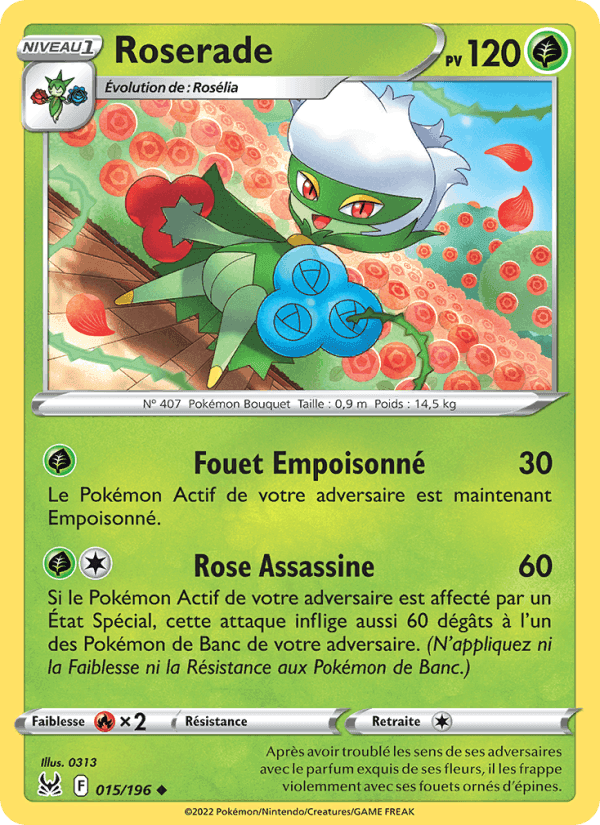 Roserade, carte 015 de Origine Perdue