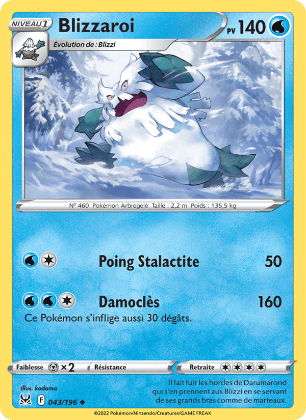 Blizzaroi, carte 043 de Origine Perdue