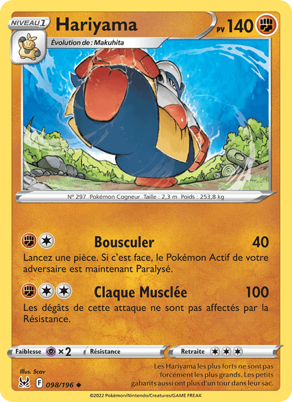 Hariyama, card 098 from Origine Perdue